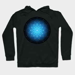 Enigma. Deep blue mandala. Sacred geometry Hoodie